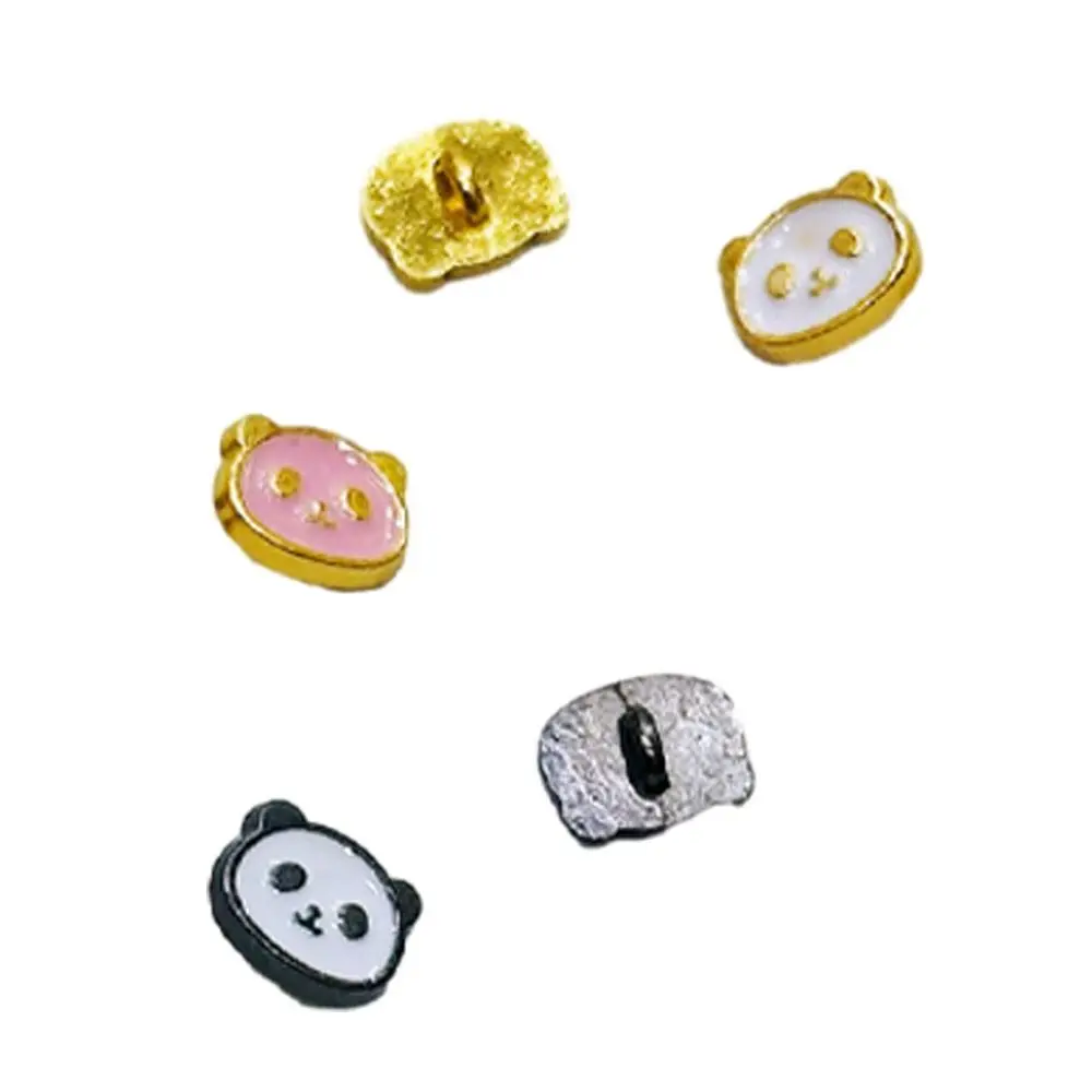 20 Stuks 6 Kleuren Mini Knoopsluiting Nieuwe 7.5Mm Diy Pop Kleding Panda Patroon Decoratie 1/6 Pop