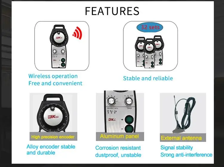 Electronic Handwheel 4/5/6 Axis Control Wireless MPG CNC Manual Pulse Generator for SIEMENS/FANUC