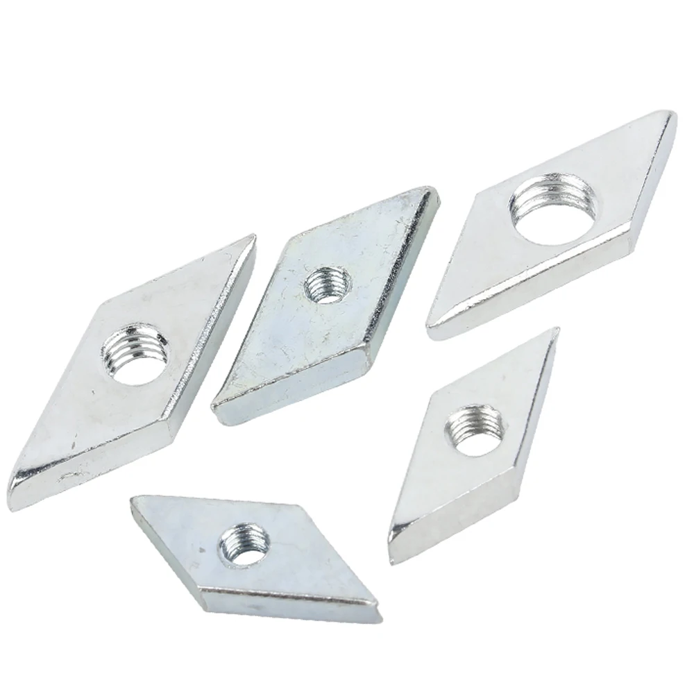 صامولة متوازية M4M5M6M8M10 الماس الكربوني الصلب المجلفن الزنك مطلي الكربون الصلب كتلة متوافقة الجوز لملف الألومنيوم #5