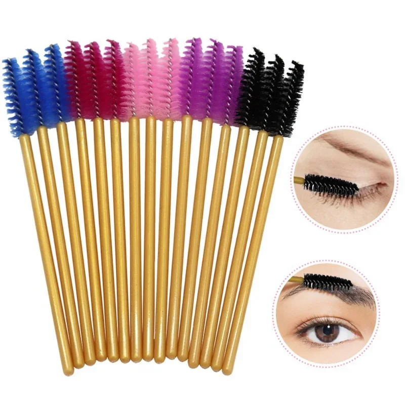 Brosses à cils de poulet, brosse cosmétique, baguettes de mascara, outil d'extension de cils, Végét, outils de maquillage, paquet de 100 pièces