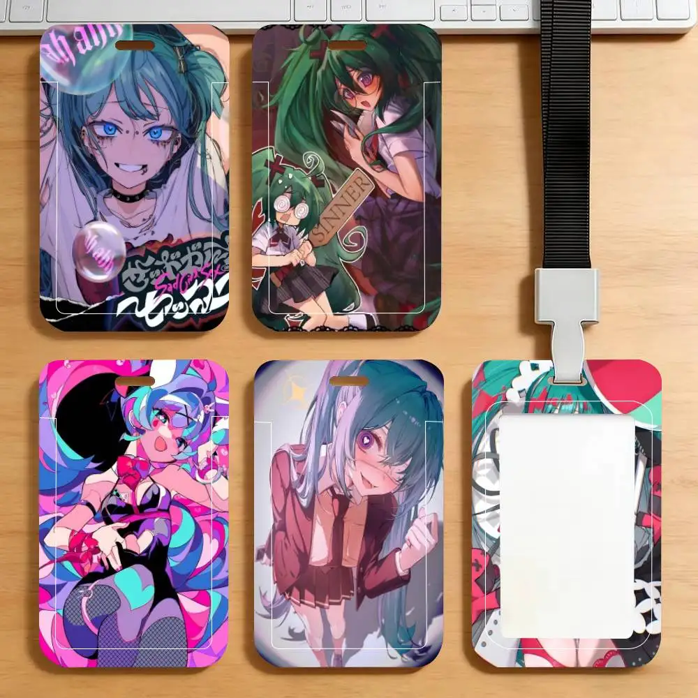 

Держатель для ID-карты Virtual Idol H-Hatsunes MikU, шейный ремешок, подвеска, держатель для бейджа, брелок, чехол для рабочего пропуска, подарок