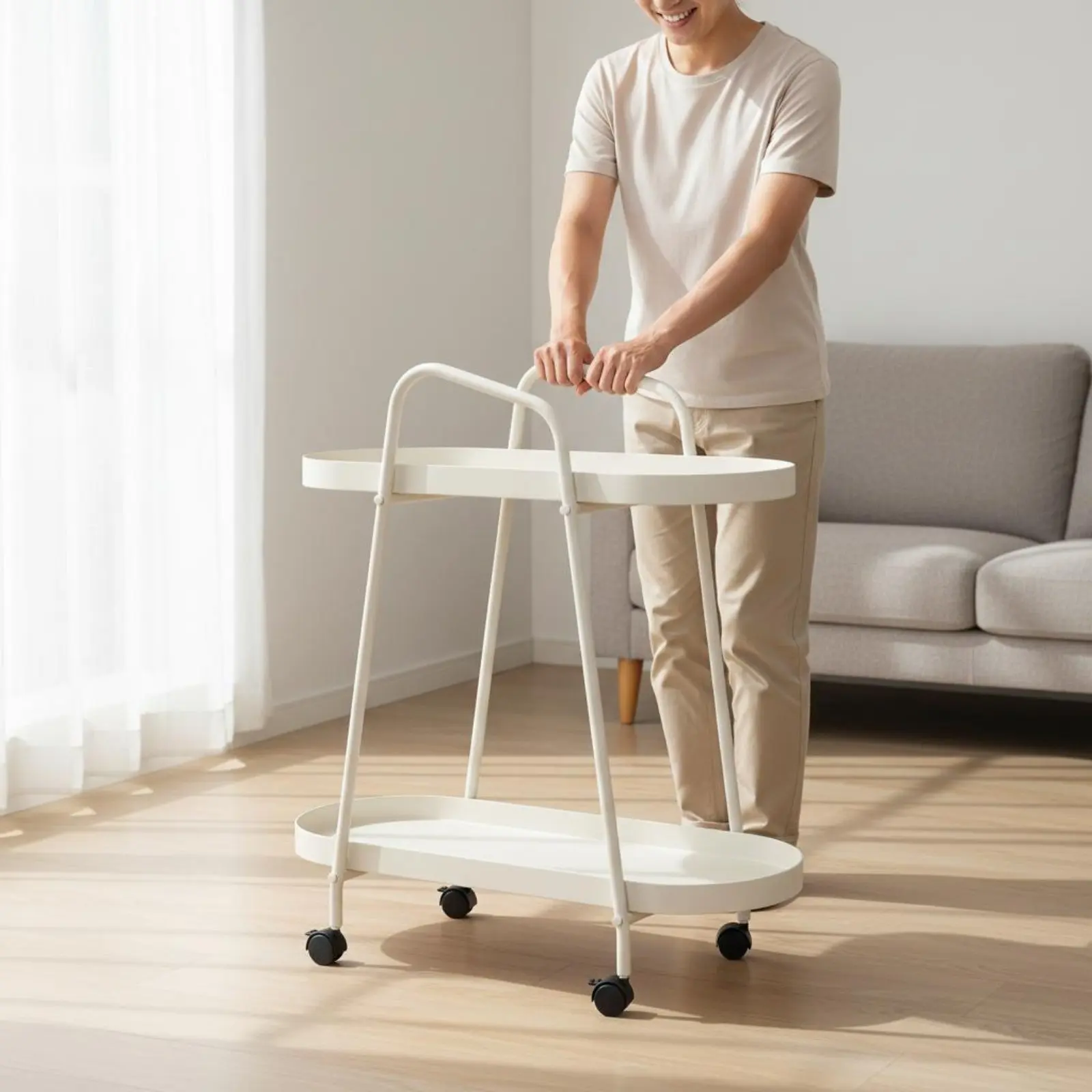 table-de-chevet-mobile-a-roulettes-chariot-de-rangement-a-2-niveaux-table-d'appoint-peu-encombrante-avec-bords-arrondis-pour-chambre-a-coucher