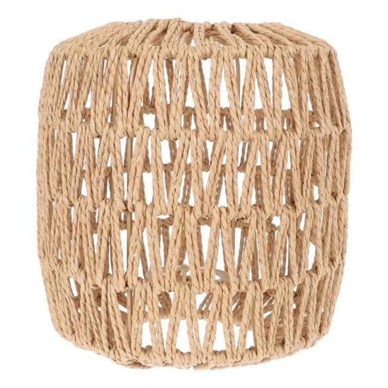 

Hot Simulated Rattan Lamp Cover Handmade Woven Chandelier Vintage Lampshade Home Decor Hanging Pendant Bedroom