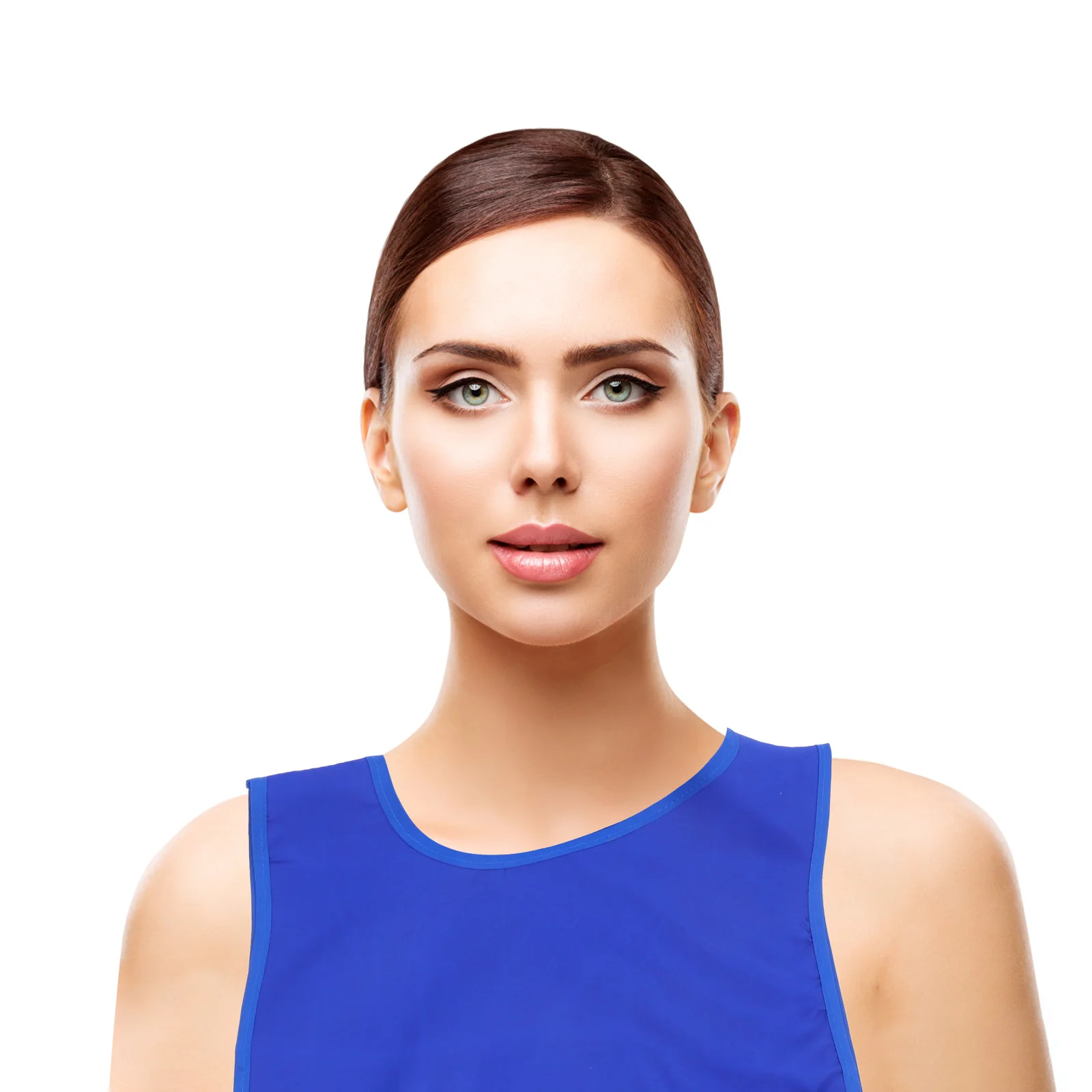 

Pebble Vest Style Barber Apron Purple Polyester Work Smock Adjustable Side Ties Women Kids Neutral Waterproof Hairstylist Apron