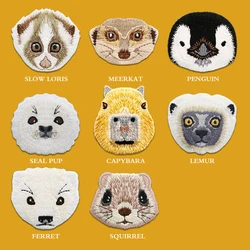 New Cute Animals Seal Penguin Embroidered Patch Iron On Patches Cartoon Small Glue Patch for Kids Clothes Decoration