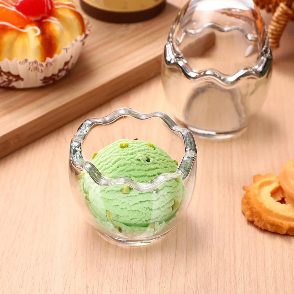 

Eggshell Glass Pudding Cup Clear Yogurt Bottle Smooth Surface Dessert Container Microwave Oven Dishwashing Safe