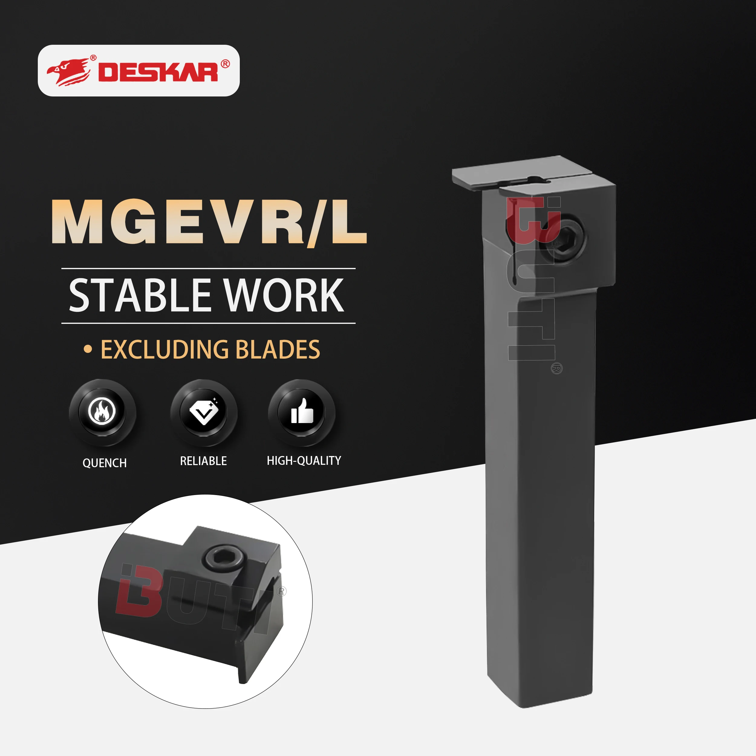 MGEVR MGEVL1616/2020/2525-1.5/2/3/4/5 7-Shaped Groove Cutter Bar Lathe Outer Diameter Large Cutting Deep Cutting Groove Tool Rod