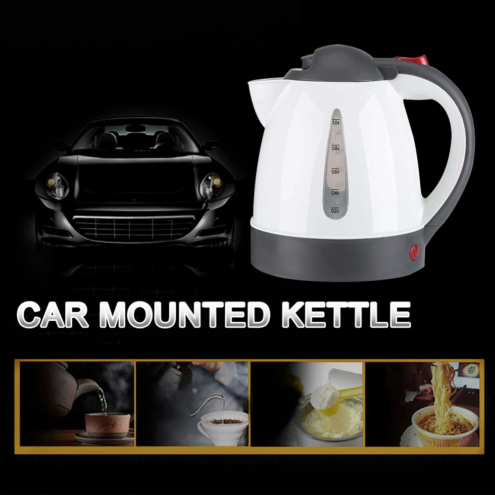 1000Ml Car Electric Kettle 12V/24V 150W Portable Cigarette Lighter Kettle for Trip Travel Car Truck Travel Coffee Heated Tea Pot