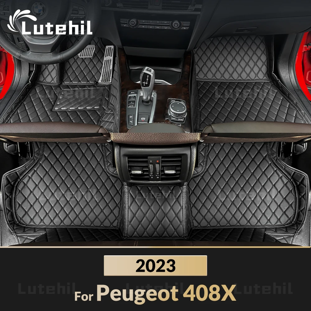 

Пользовательские автомобильные напольные коврики luтехil для Peugeot 408X 2023, детали крышки интерьера, аксессуары, защитные части коврика