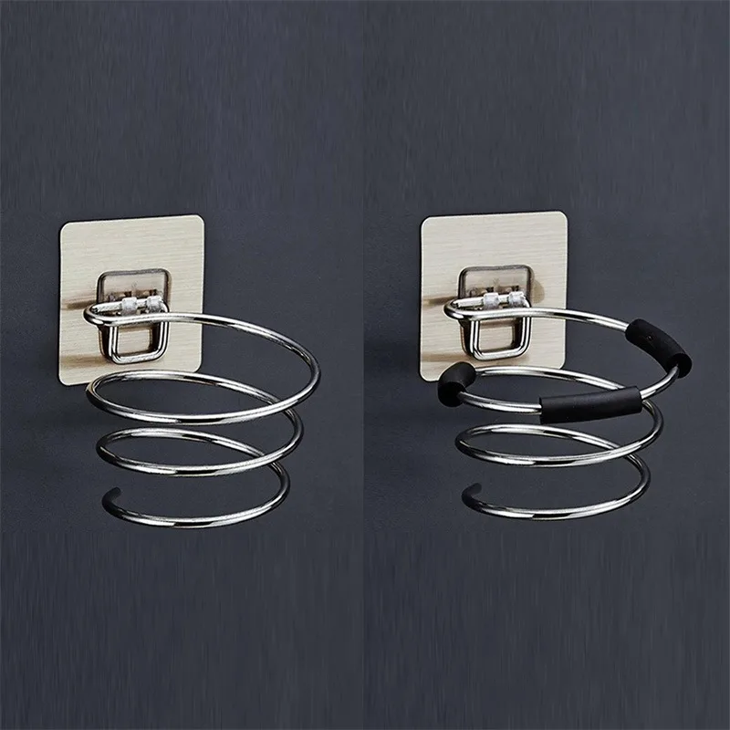 2pcs Spiral Wall Mounted Hair Dryer Storage Organizer Rack Holder Hanger Using In Bathroom Salon Stylist Tool Drier Organizer