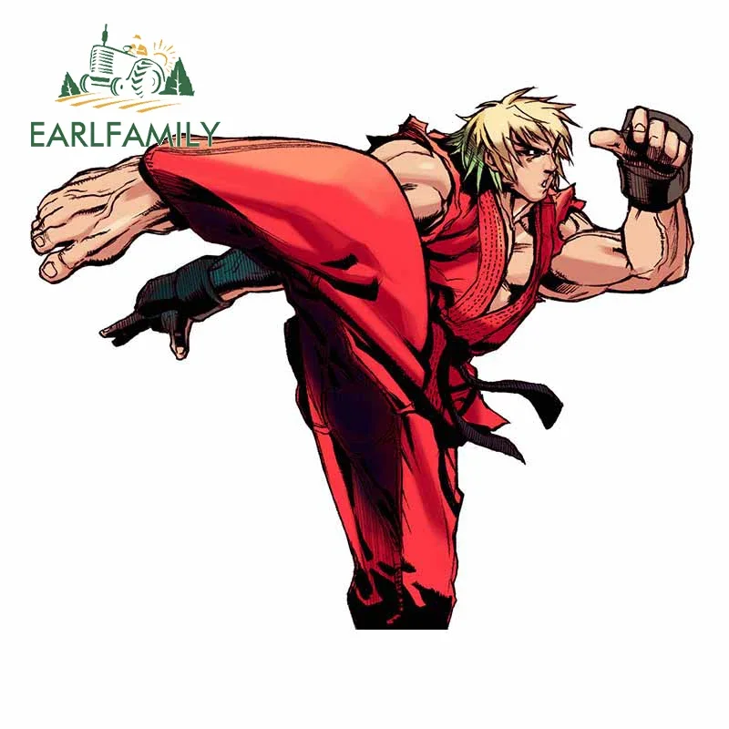 EARLFAMILY 13cm x 10.5cm for Ken Master Anime Personality Decal Graphics Laptop Occlusion Scratch Window Trunk Car Stickers