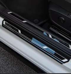 For GOLF MK8 Rline Stainless Steel Door Sill Protector Pedal Scuff Plate Cover Trims Accessoriess Car Threshold Refit Modify