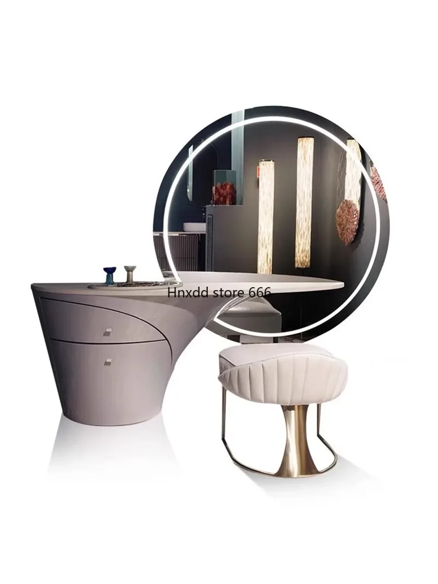 Italian light luxury dressing table with lamp bedroom high-end makeup table