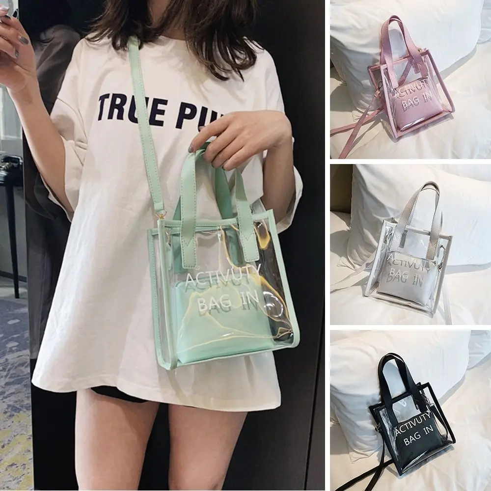 Fashion PVC Clear Crossbody Bags Shoulder Bags Jelly Bag Handbags