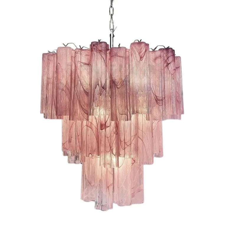 

Французская, легкая роскошь в скандинавском средневековом стиле для гостиной, стеклянная столовая, ретро-светильники для виллы, стеклянные люстры