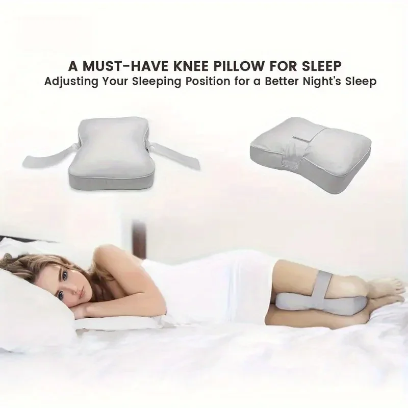 Leg 1pc Knee Pillow Single Leg Pillow with Adjustable Strap for Side Sleeping Knee Support With Anti-Slip Strap Leg relaxation