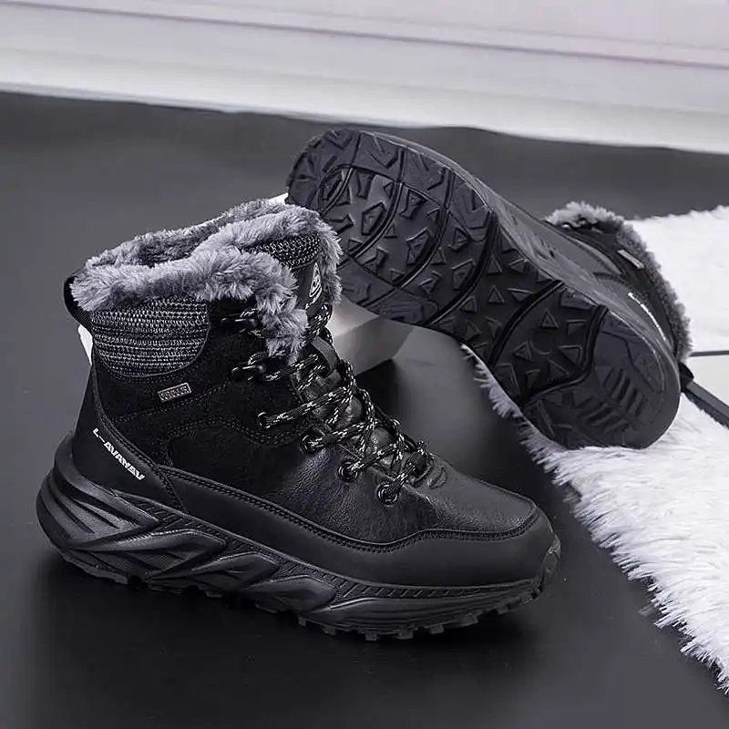 Botines de nieve de fondo grueso, zapatillas para caminar para mujer, botas, zapatos de Trekking, senderismo, deportes, lo último Vip