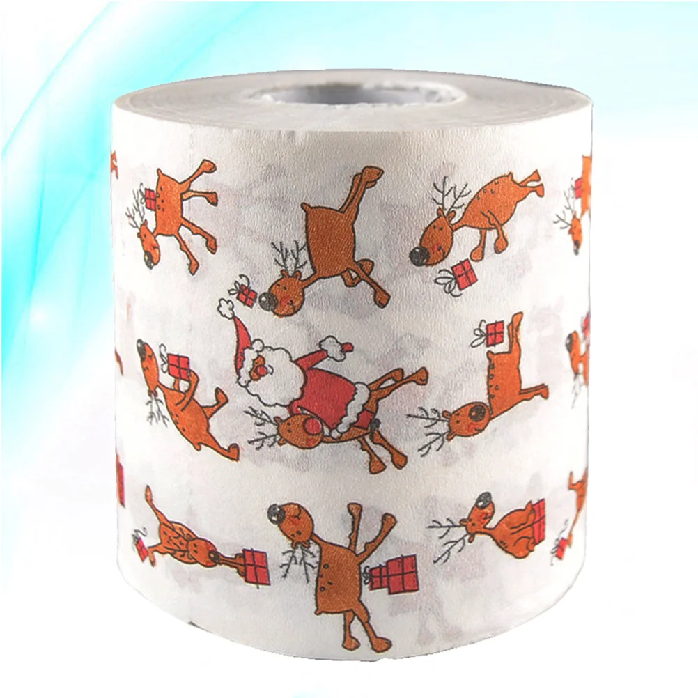 Printed Toilet Papers Funny Elk Paper Roll of Christmas Theme Paper Tissue Roll novelty toilet paper paper rolls