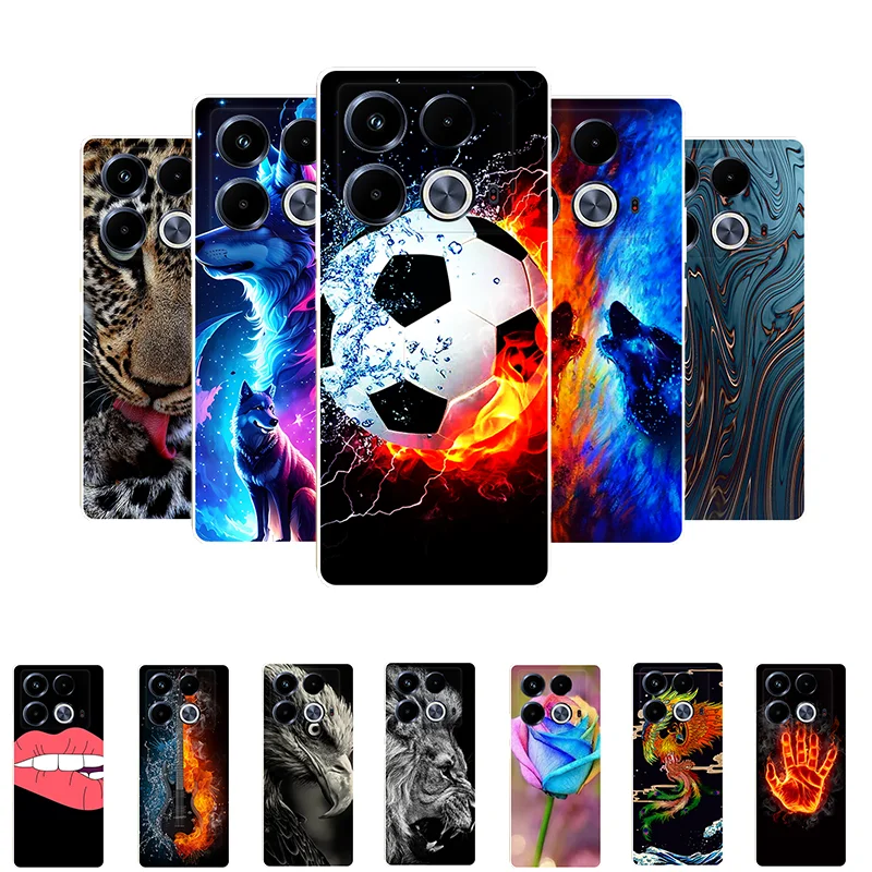 

For Infinix Note 40 Note40 Pro+ Case Football Soft Silicone Back Cases for Infinix Note 40 Pro 4G 5G Phone Cover Note 40X Fundas