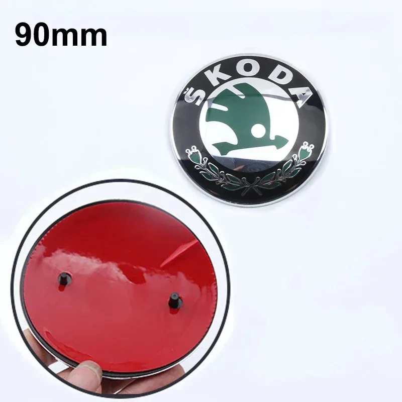 ABS سيارة الجبهة الخلفية شعار ملصق شعار التصميم لسكودا اوكتافيا رابيد فابيا لورا سوبيرب كودياق كاروك استبدال الملحقات #5