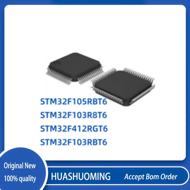 NEW 5Pcs/Lot STM32F105RBT6    STM32F103R8T6   STM32F412RGT6  STM32F412  STM32F103RBT6 STM32F103    LQFP-64