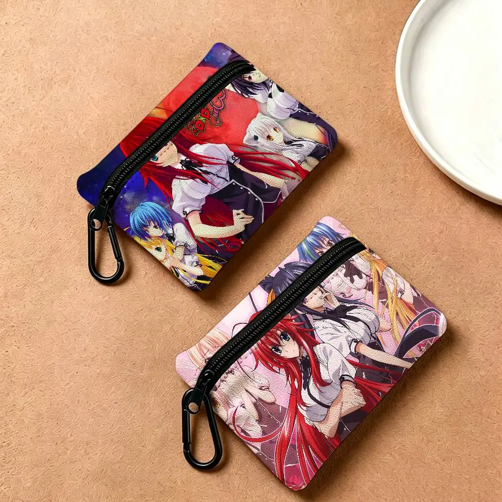 High School DxD Sexy Girl Cartoon Daily Carry Oxford Fabric Small Coin Purse Multi-use Storage Pouch For Keys Cards Coins