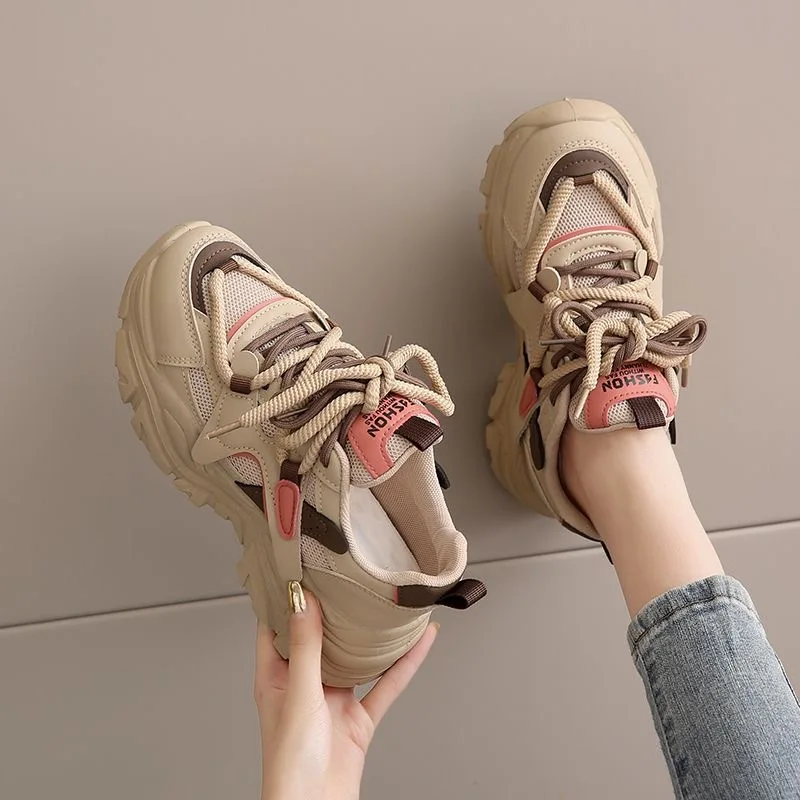Los nuevos zapatos Retro para mujer, zapatos de plataforma de primavera, zapatillas informales de alta calidad, zapatos de diseñador de moda, zapatillas versátiles para mujer