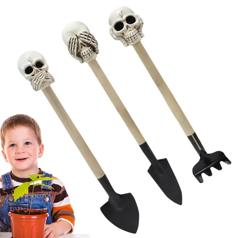 Flower Pot Shovel Set Of 3 Multifunctional Mini Shovel Rake For Succulent Rustproof Gardening Shovels With Iron Heads For Daisy