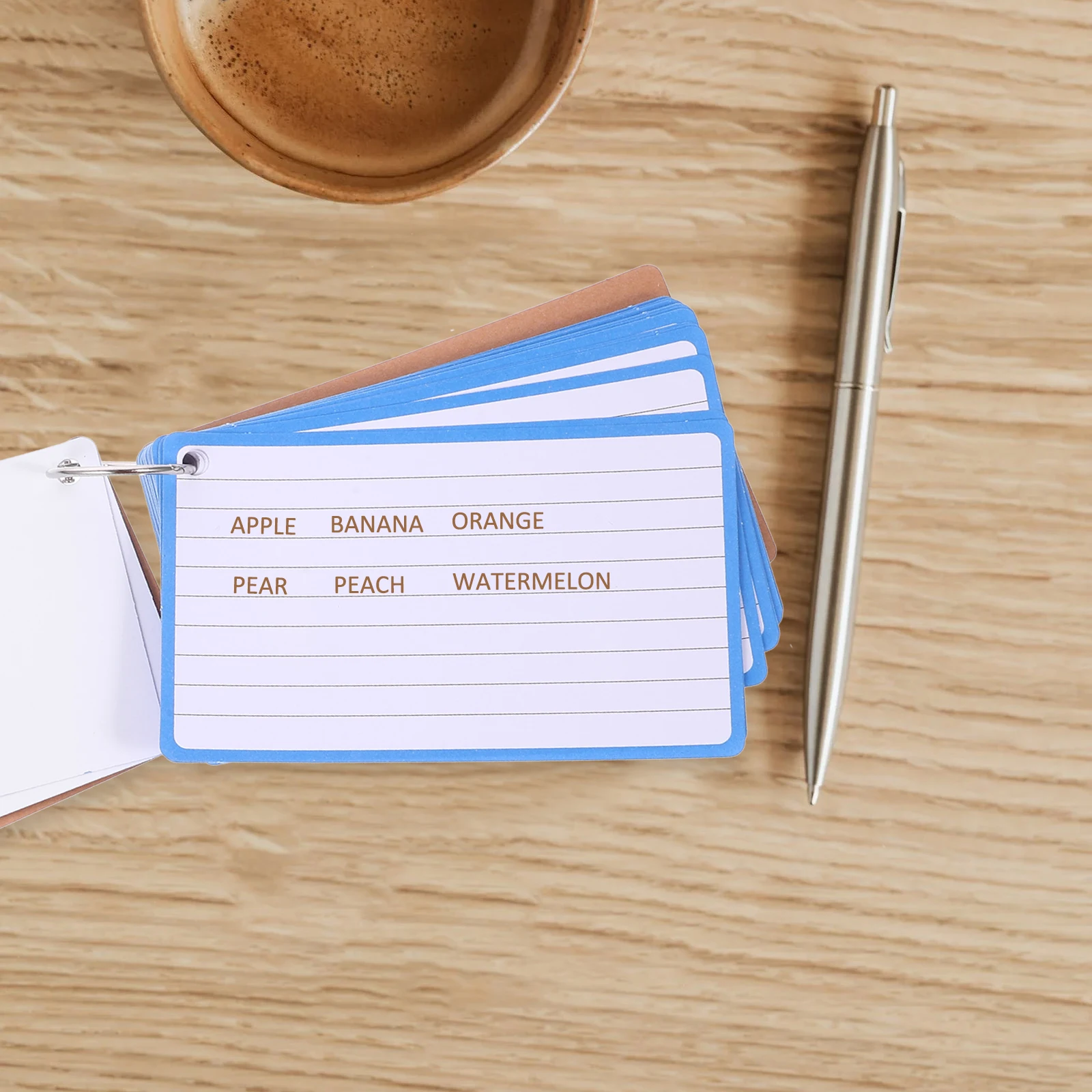 

2 Books Lined Flash Colorful Blank Colored Index Cards Portable Note Supplies Message Accessories Thickened Paper Cards Daily