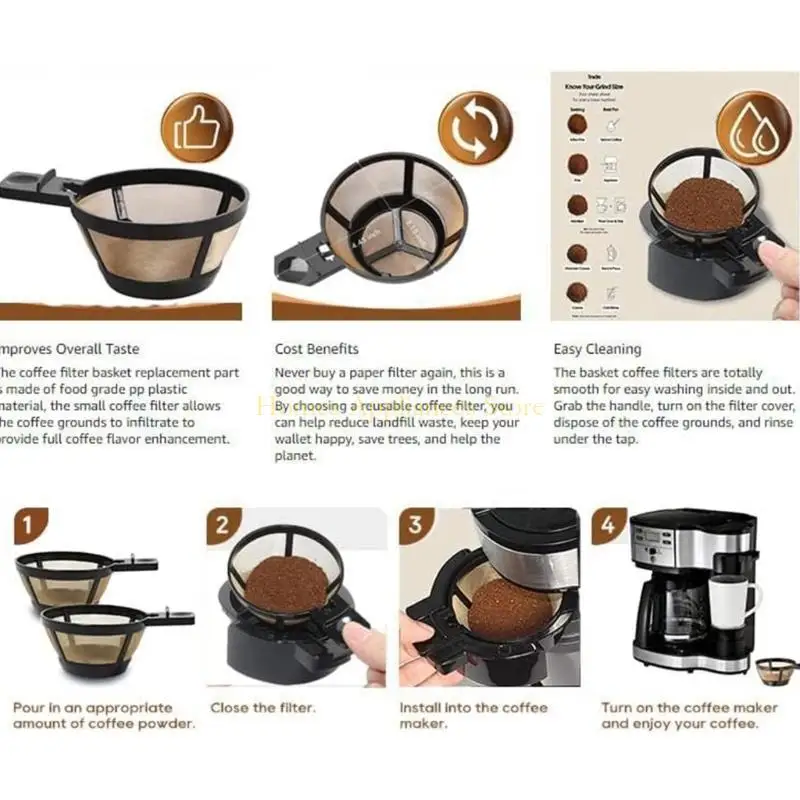 D0AB 2 PCs Kaffeemaschinen Filterkaffee Infuser Kaffeesieger Kaffeefilter Tasse