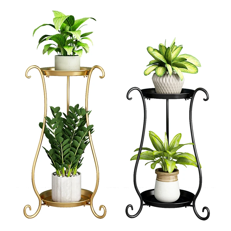 Floor standing plant stand multilayers green pineapple storage shelf iron hollowed out flower rack versatile scene indoor garden