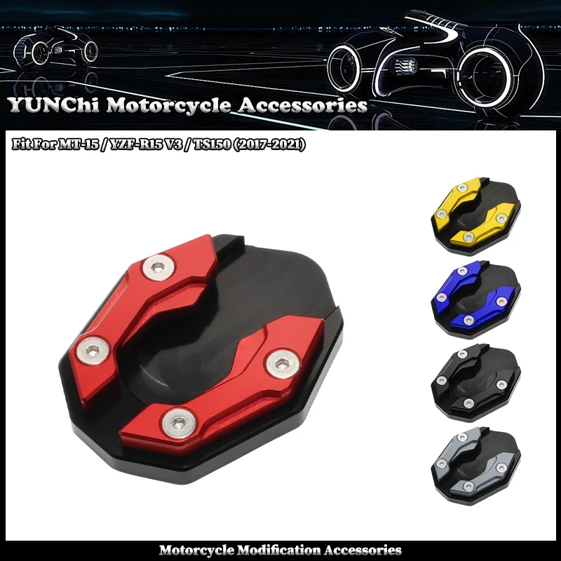 Fit For YAMAHA MT15 MT-15 YZF-R15 V3 TS150 2017-2021 2020 2019 Motorcycle Kickstand Foot Side Stand Extension Pad Support Plate