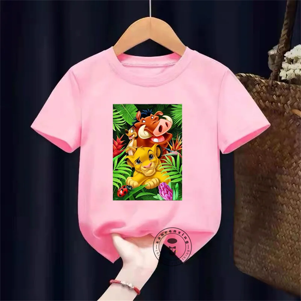 Fashionable Lion King Clothing for Boys Girls Cute Simple Patterns on Soft Summer T-Shirts O-Neck Design Ideal for Warm Weather