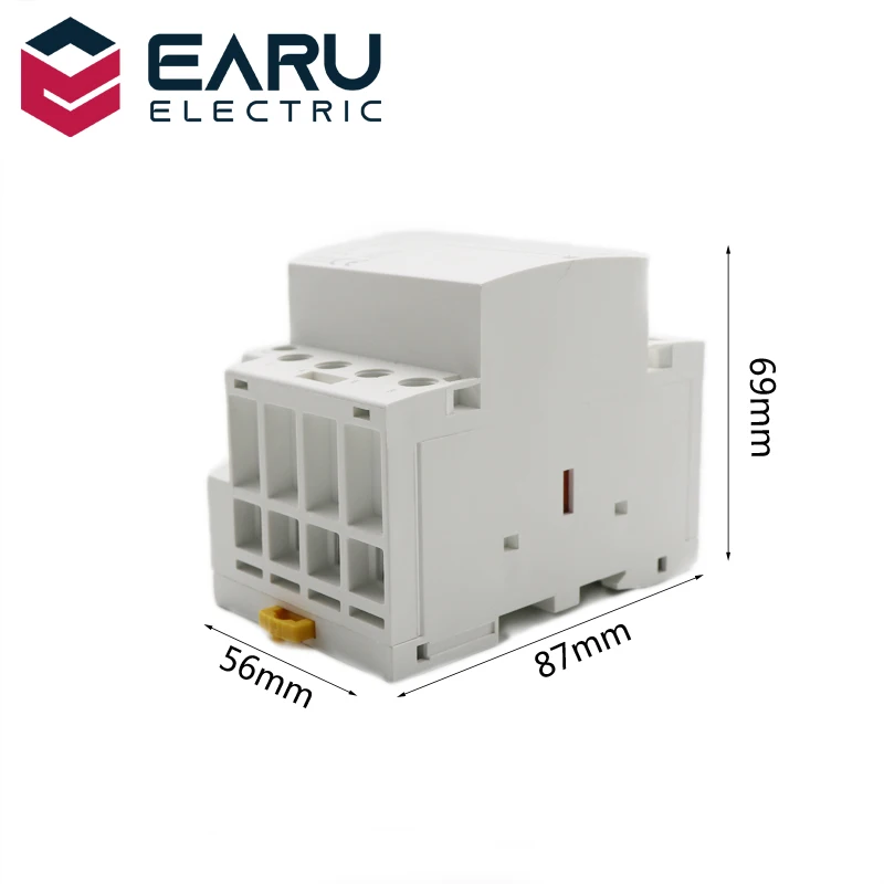 4P 32-63A AC 220V 230V 50/60Hz Din Rail Household AC Modular Contactor Switch Controller 4NO 4NC 2NO 2NC Smart Home House Hotel