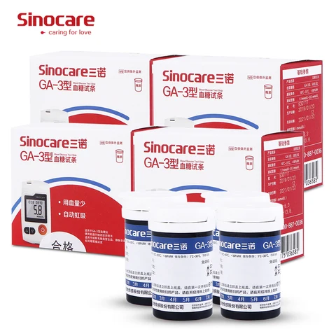 Тест-полоски и ланцеты Sinocare GA-3 для глюкометра — фото товара