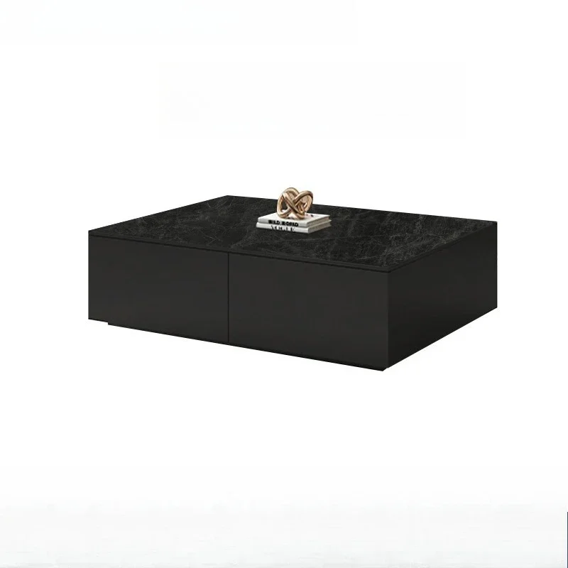 Modern simple glass door, suspended TV cabinet, multi-size rock slab suspension design