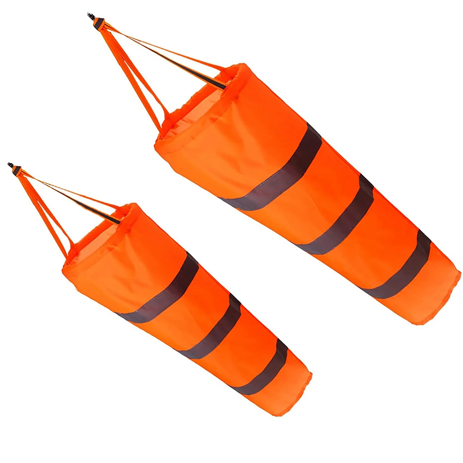 A22I 2PCS 30 Inch Windsock Wind Direction Measurement Sock Bag with Reflective Belt for Outdoors Airport Farm & Park