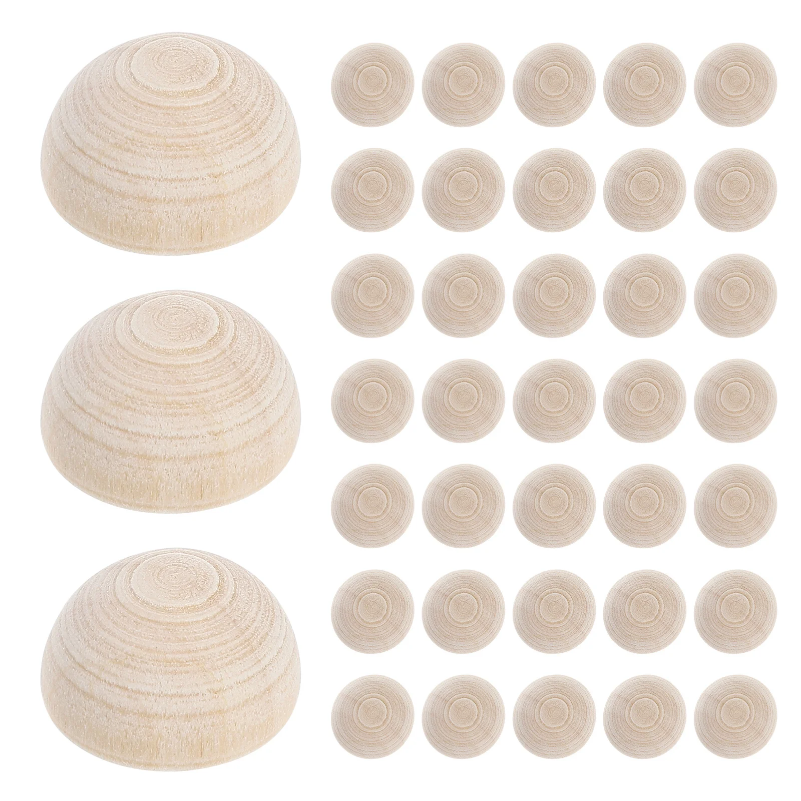 100pcs Half Wood Beads Natural Unfinished Loose Craft Beads For Diy Jewelry Decor Ornaments Sewing Craft Supplies