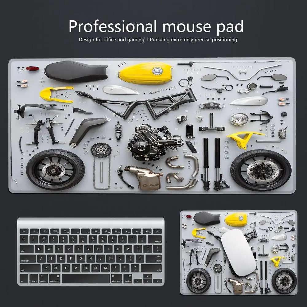 HYBXAXC Disassembly Diagram Rubber Mouse Pad XXL Gaming Accessories Office Gamer Keyboard DeskMat Non-Slip Laptop Mousepad 40x90