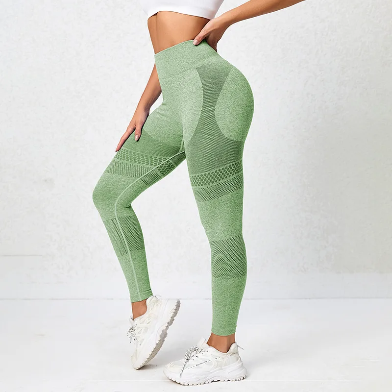 Yoga Pants High Waist Belly Tight Peach Hip Fitness Pants No Embarrassment Line Elastic Sports Pants Women's Tight Pants