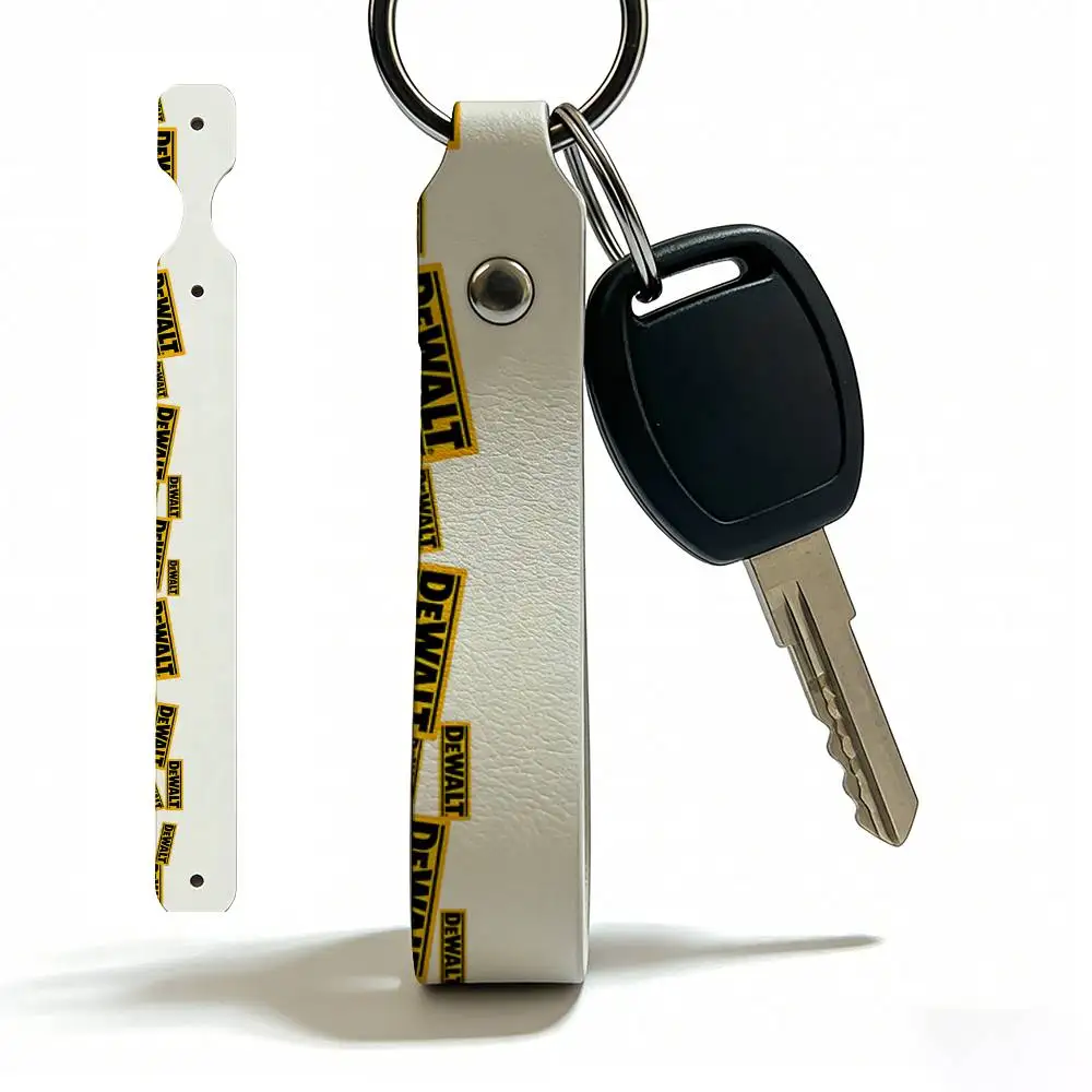 

For Dewalt PU Leather Motorcycle Keychain Universal Motorbike Key Ring Holder For Riders Men Gift