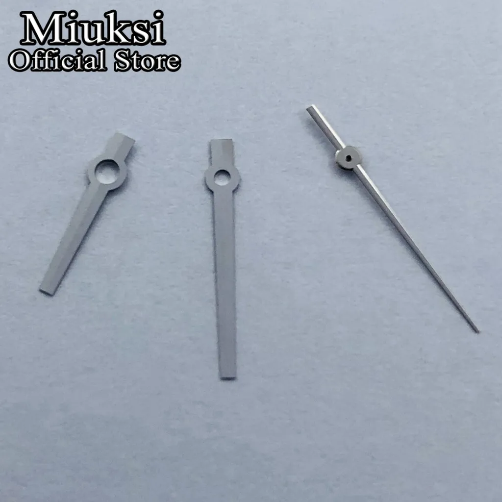 Miuksi silver black watch hands fit NH35 NH36 ETA2824 2836 Miyota8205 8215 Mingzhu DG2813 3804 PT5000 Seagulll ST2130 movement