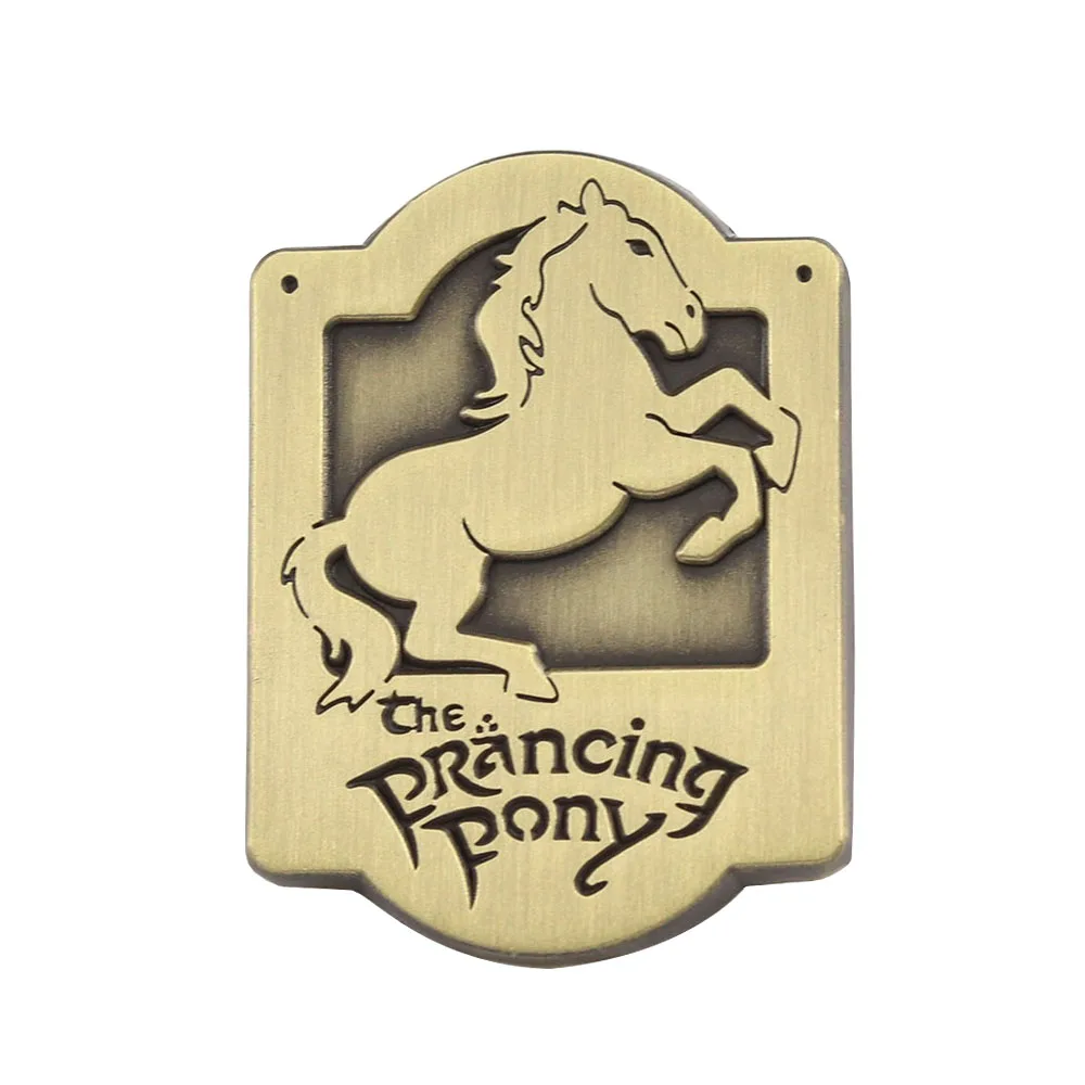 Das springende Pony Emaille-Brosche Fantasy-Tavernenschild Anstecknadel Mysteriöses Abenteuerfilm-Merchandise Fangeschenk – Detail 5