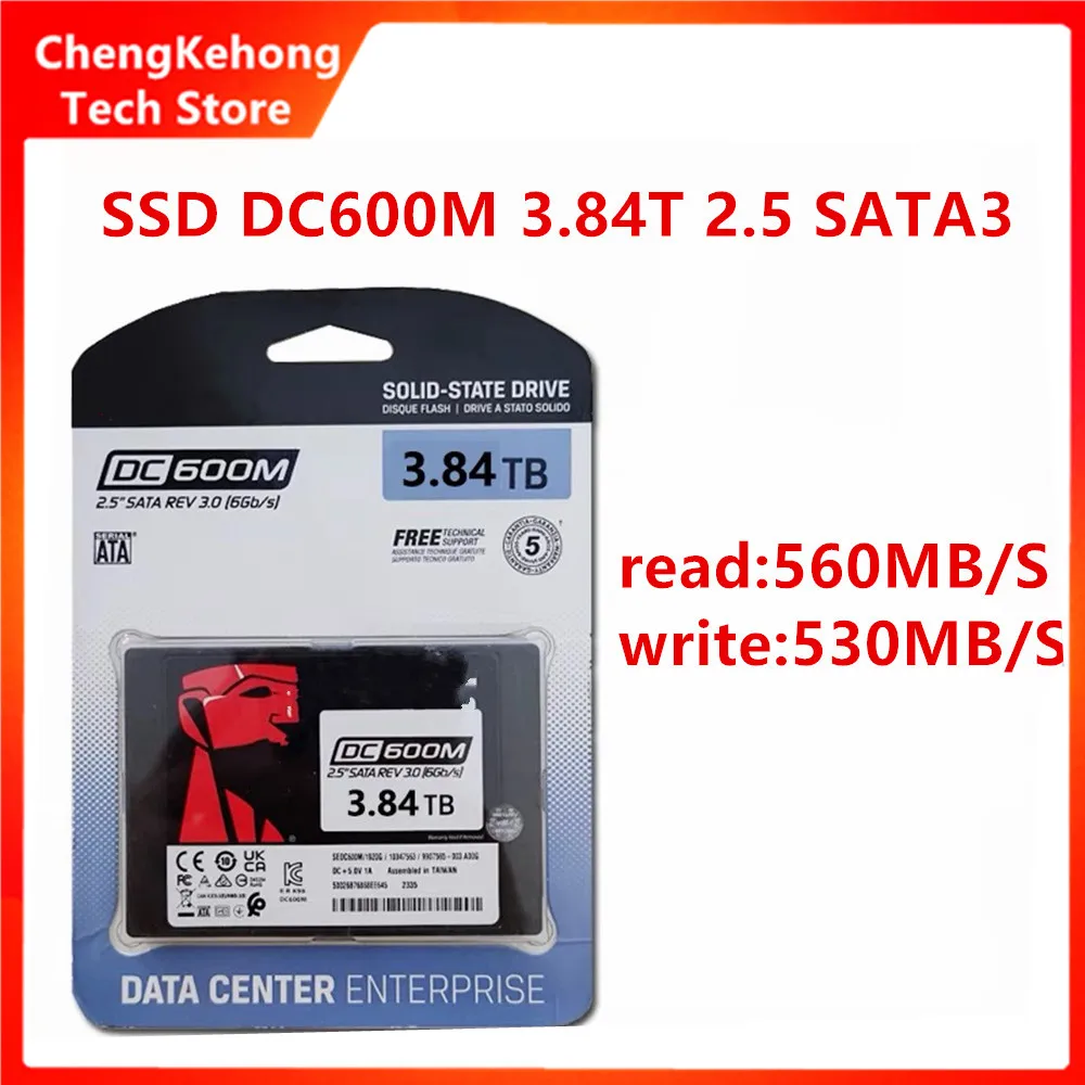 Kingston 엔터프라이즈 SSD 서버 솔리드 스테이트 드라이브, 2.5 인치 SATA3, DC600M, 1.92T, 3.84T, 7.68T, 신제품