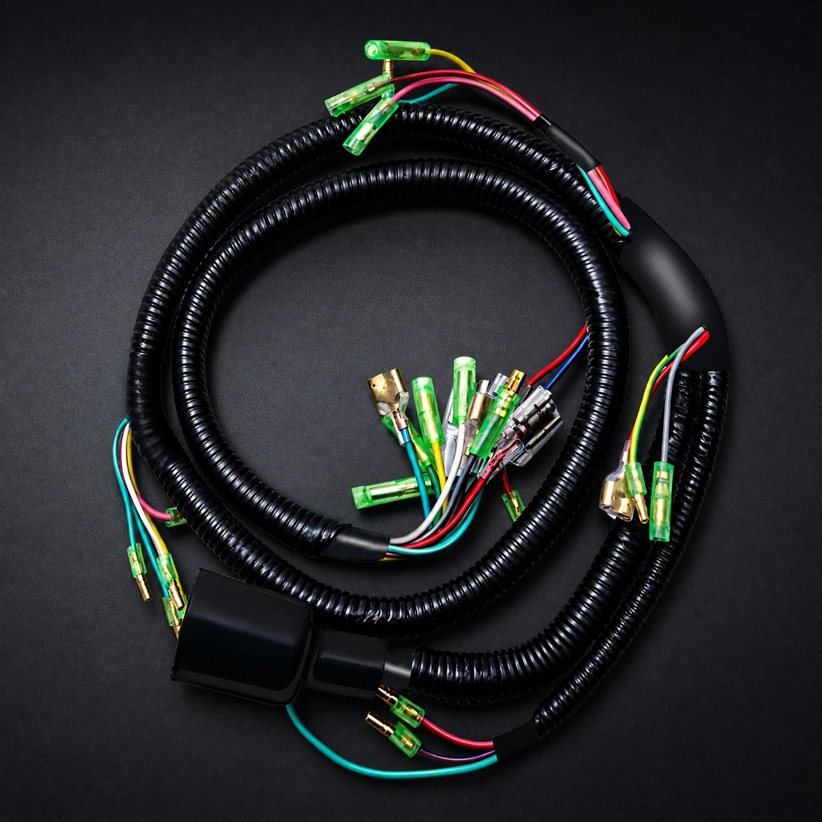 Motorcycle Wiring Harness with Color Coded Wires for Honda CT90 Trail90 1971 1972 Replacement Electrical System
