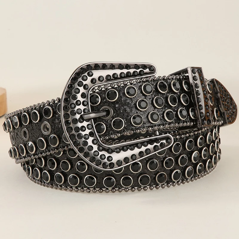 

Женские модные панк-готические ремни с стразами, ремни с пряжкой-пином, ремни с бриллиантовой отделкой, стильные мужские ремни из мягкой кожи, дизайнерские ремни-стрепы.