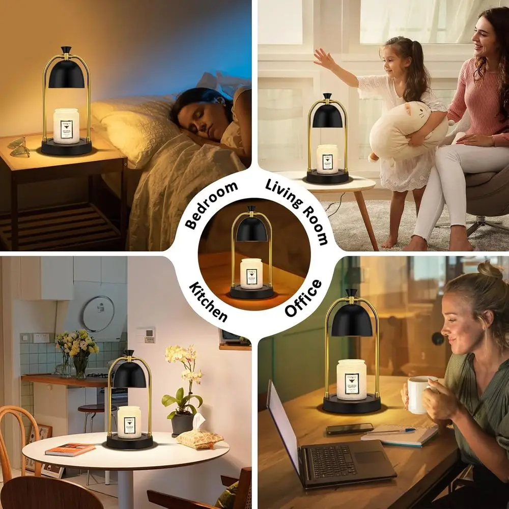 Candle Warmer Lamp with Timer & Dimmable, Cozy Birthday Gift for Women Mom, Home Decor Housewarming Gift Wax Melt Warmer or Jar view 5