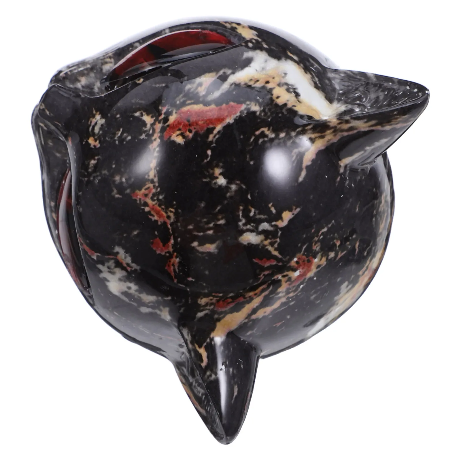 

Black Cat Sculpture Desk Decorations Stone Figurine Head Resin Carved Animal Shape Lovers Statue