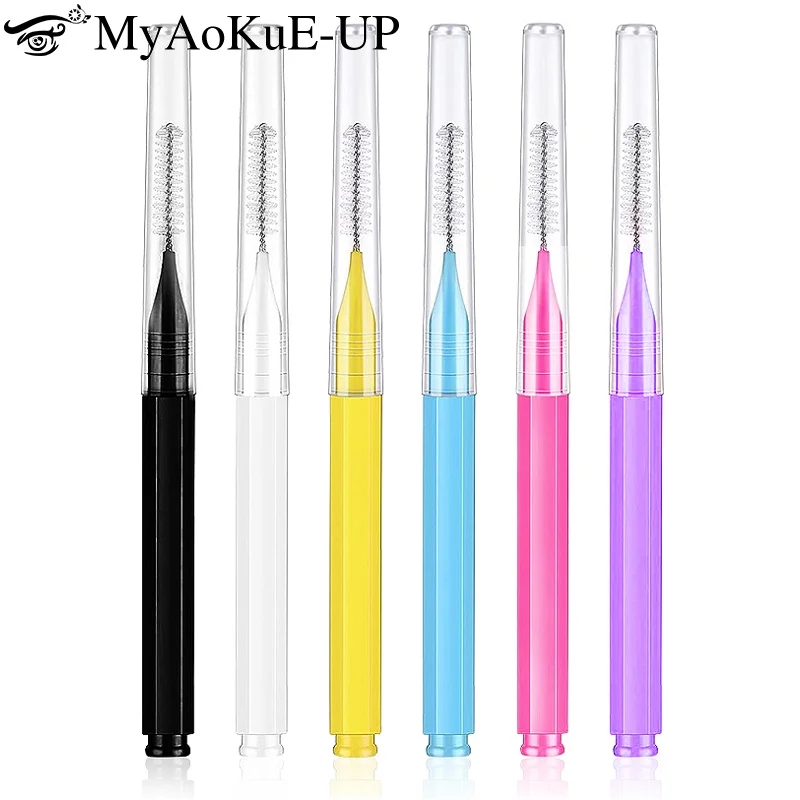 20Pcs Mini Augenbraue Pinsel Stirn Dauerwelle Microbrush Einweg Stirn Heben Applikatoren Biegsamen Wimpern Verlängerung Kamm Make-Up-Tool