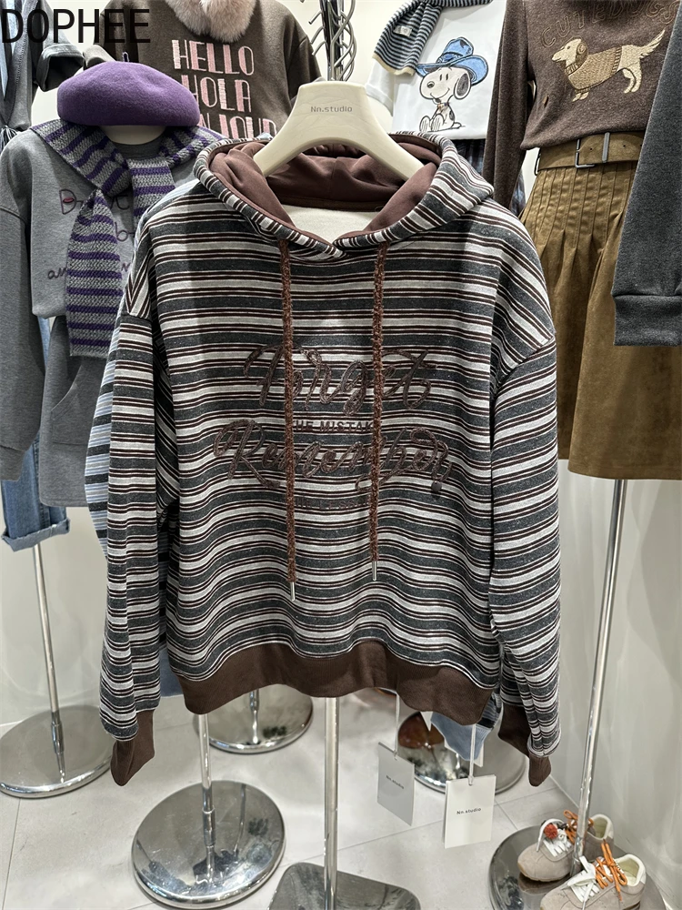 Colorblock المشارب المرأة البلوز جديد الخريف الشتاء رشاقته الصوف قناع السترة أعلى خطابات التطريز طويلة الأكمام هوديس